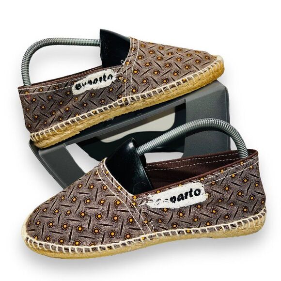 Cotheeka Natural Fiber Jute and Canvas Espadrilles Flats Brown Women's 8 - Picture 1 of 11